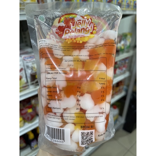 Jelly Pelangi rasa Buah Leci 500grm / jeli / jelli jely