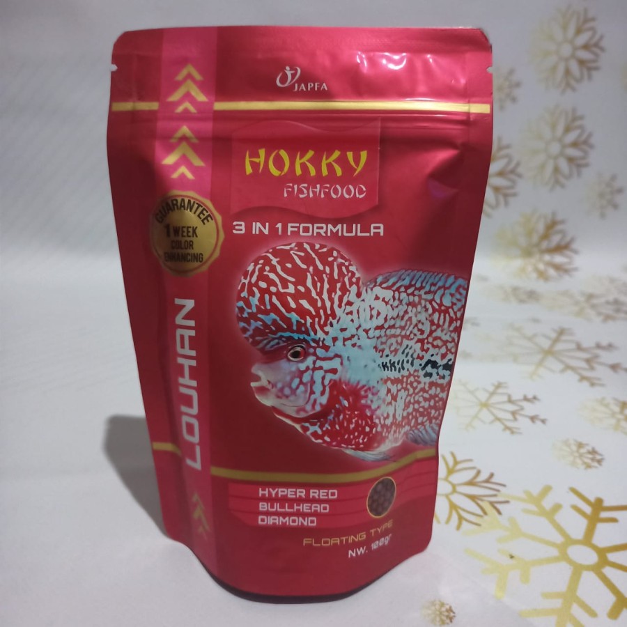 PAKAN IKAN LOUHAN HOKKY FISHFOOD 100GR