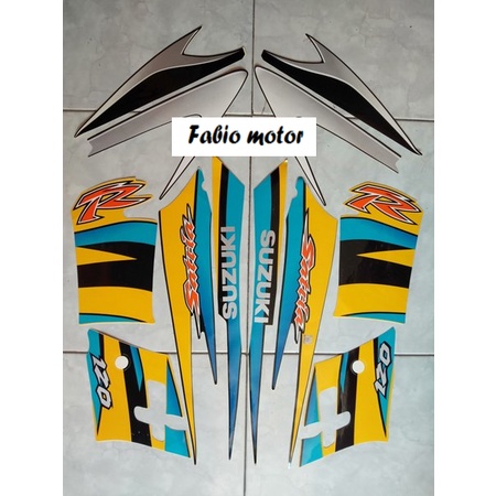 striping satria hiu kuning hitam