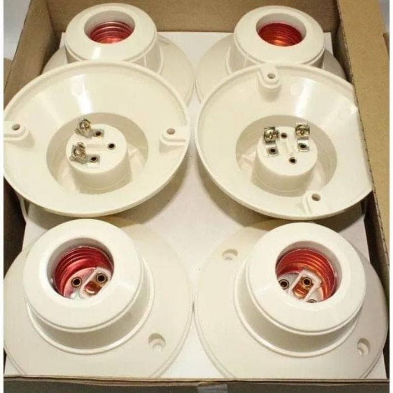 fitting plafon BROCO Cream 1212/fitting lampu E27/dudukan lampu BROCO di kota Pontianak