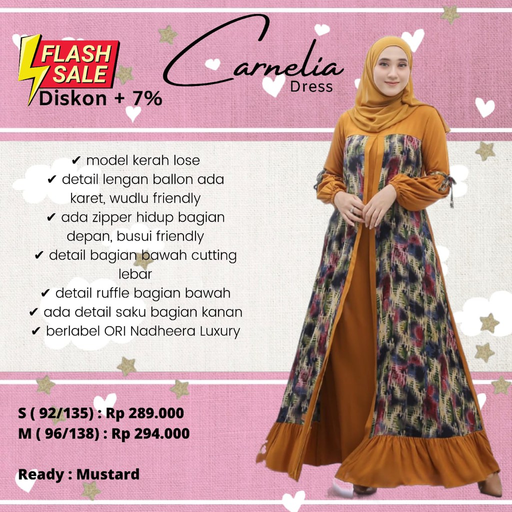 Nadheera Luxury - Carnelia Dress - Gamis Original Nadheera Luxury