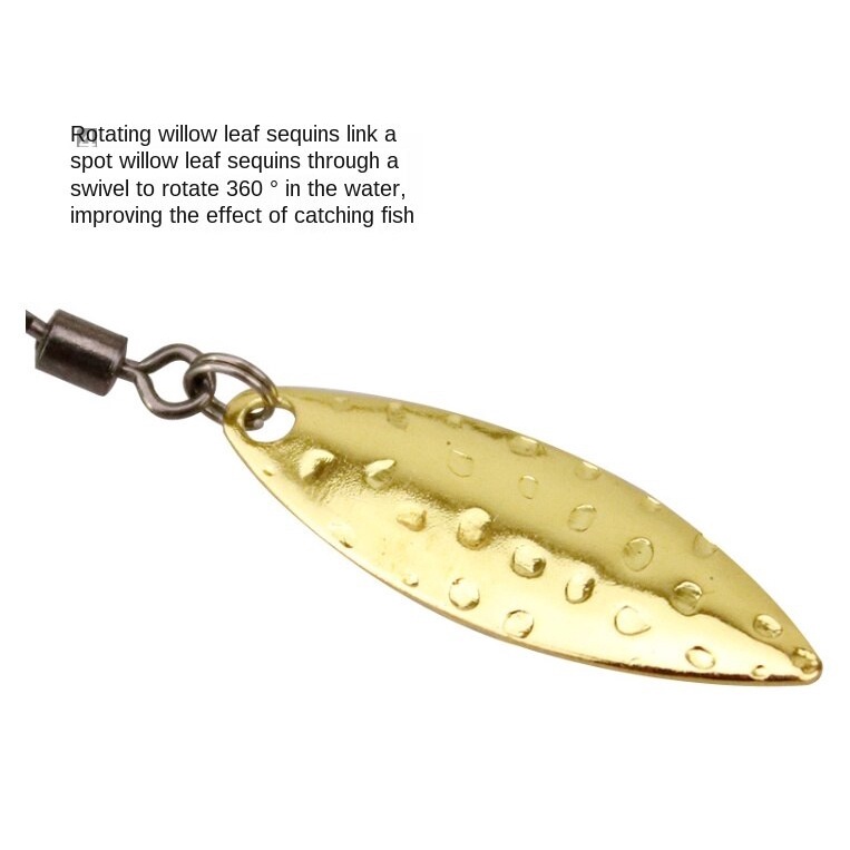 Kail Pancing Ganda 7g / 10g / 17g Dengan Daun Willow Sequin