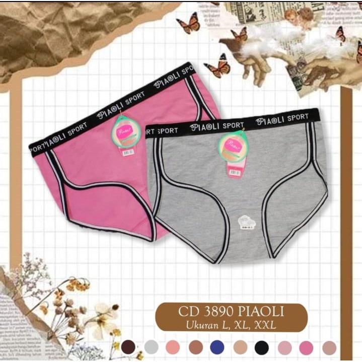 CD Sport Wanita - Dalaman Perempuan Dewasa Bahan LEMBUT - CD PIAOLI 3890