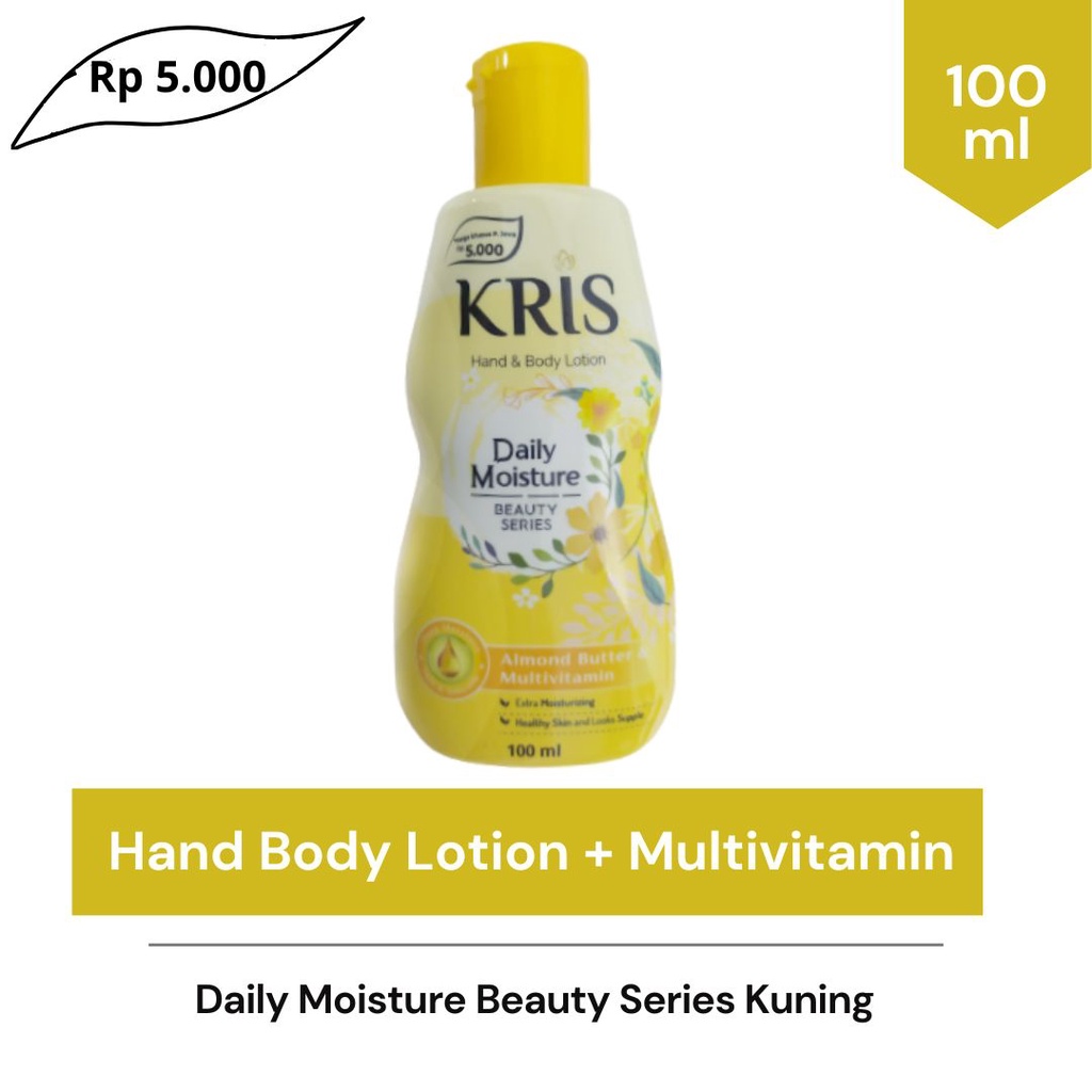 Jual KRIS Hand and Body Lotion Plus Multivitamin DAILY MOISTURE KUNING