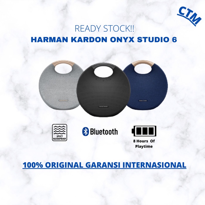 HARMAN KARDON ONYX 6 - SPEAKER BLUETOOTH - ORIGINAL - BLUE