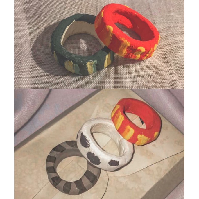 Polymer Indie Ring Y2K Clay