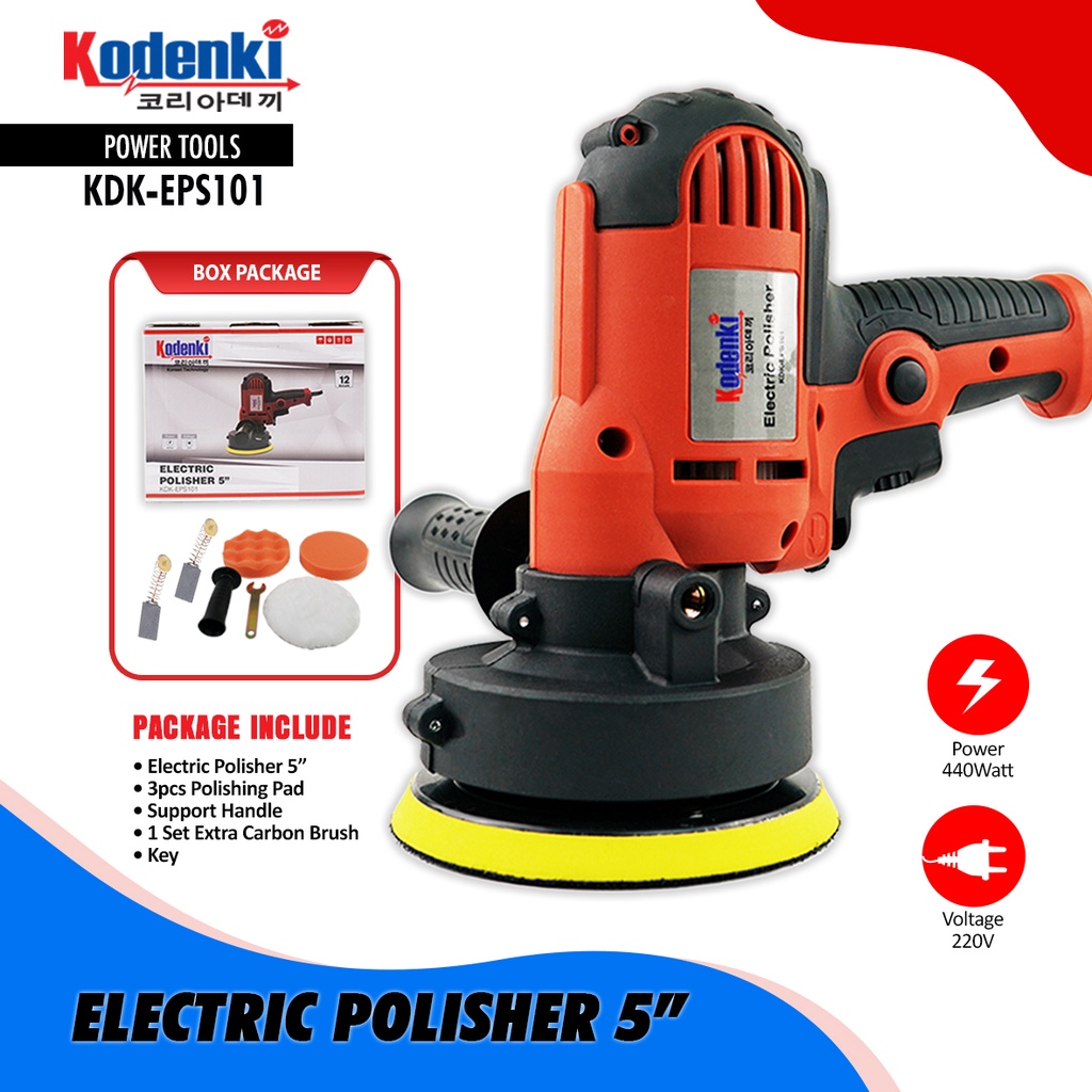 KODENKI EPS101 Mesin Poles Mobil 5 Inch Polisher Alat Poles Motor