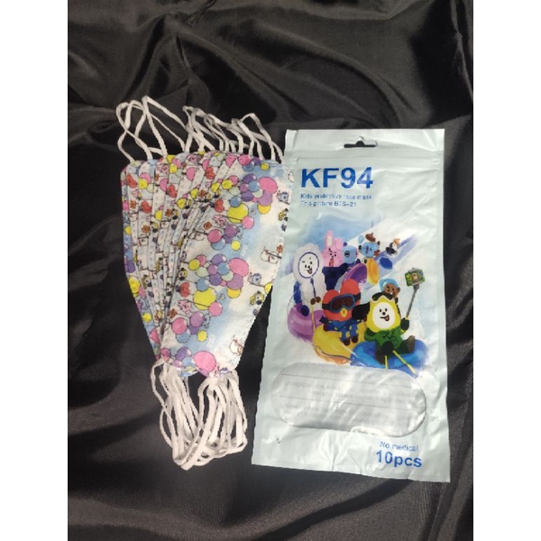 Masker KF94 Anak Motif BTS 1Pack isi 10pcs