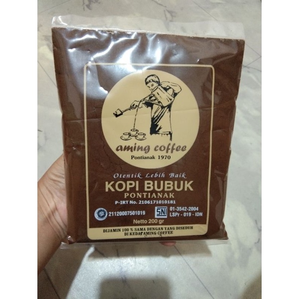 

Aming Coffee (200g) Kopi Aming / Kopi Bubuk / Kopi Pontianak / Kopi Giling / Kopi Legendaris / Kopi Kampung / Bubuk Kopi Robusta