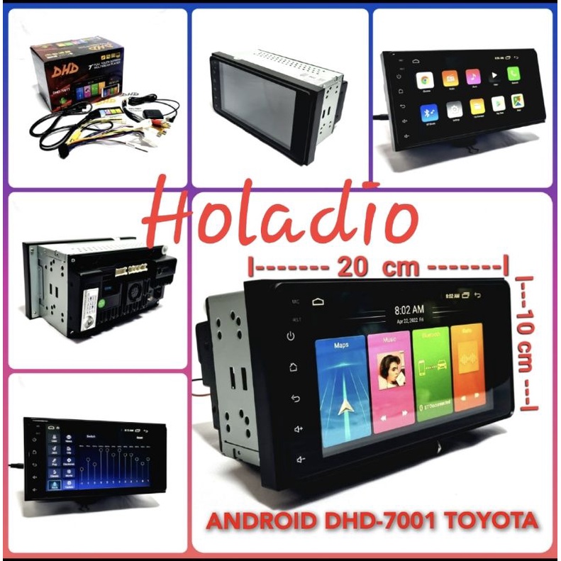 HEAD UNIT ANDROID DHD 7001 / 7" TOYOTA RAM 2/ 32 GB UNTUK MOBIL TOYOTA ( TANPA KUPING ) TERIMA