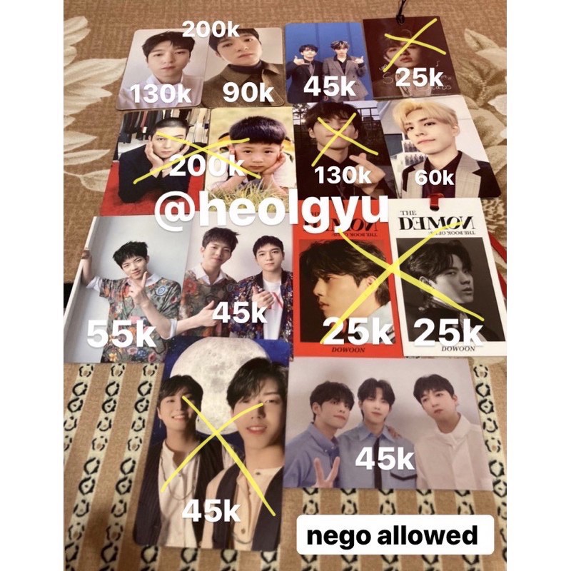 PHOTOCARD PC DAY6 SUNGJIN WONPIL DOWOON ENTROPY GRAVITY THE DEMON REMEMBER US