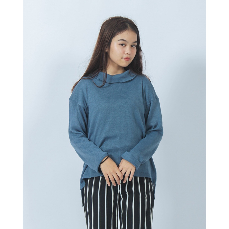 ZAHRA - Atasan Wanita Rajut Halus TURTLENECK KNIT Basic