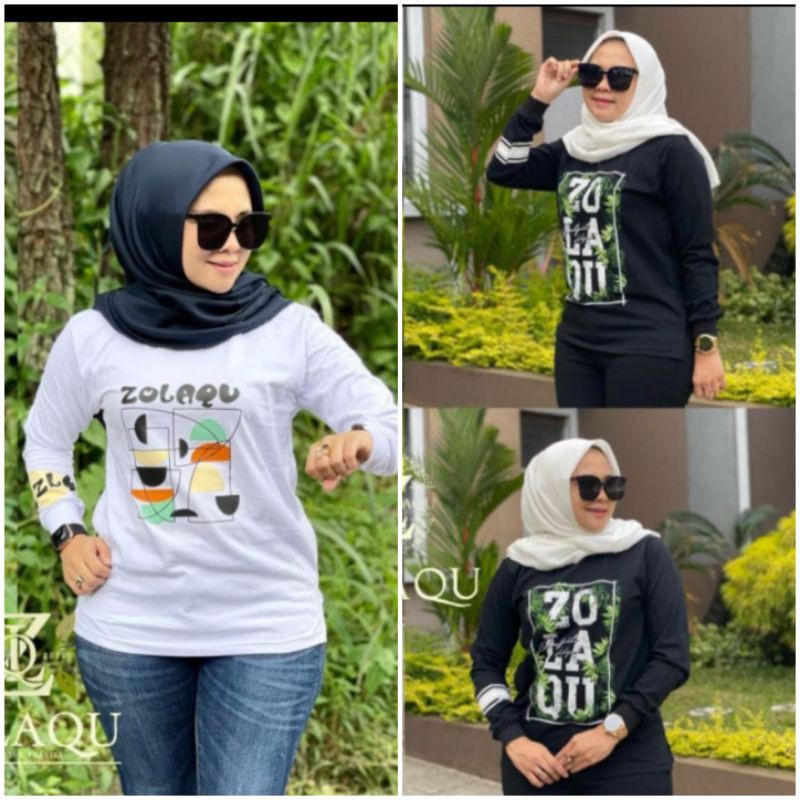 KAOS ZOLAQU SIZE M L XL 100% ORIGINAL TERBARU TERLARIS PUTIH NEW, HITAM DAN PEACH TAMPA BAN
