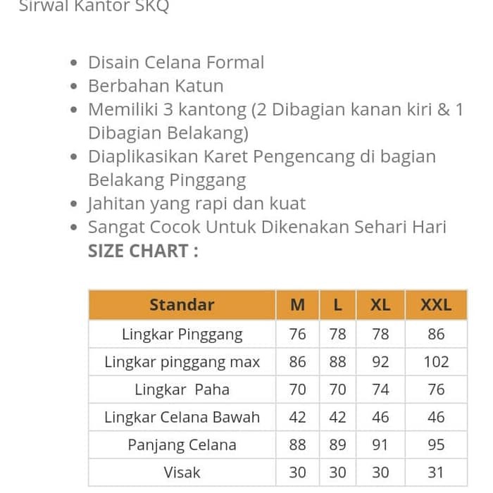 Celana Sirwal Kantor / Sirwal Kantor / Sirwal Sunnah