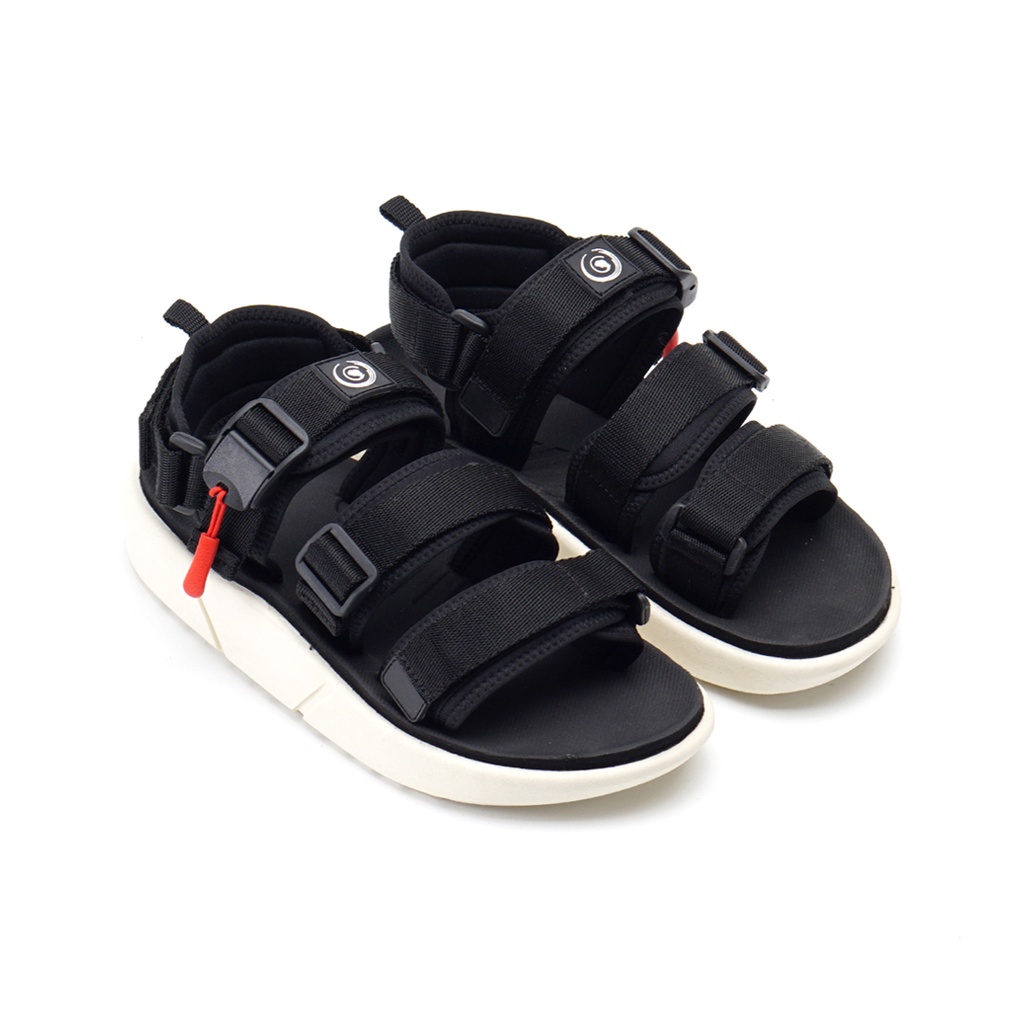 MINOS BLACK ORIGINAL x GREATA Sandal Casual Hitam Pria Sendal Gunung Kasual Jalan Santai Harian Main Hangout Lebaran Fashion Distro Remaja Traveling Outdoor Premium Travelling Footwear Ban Tali 3 Strap Big Size Jumbo Ukuran Besar 44 Keren Terbaru Kekinian