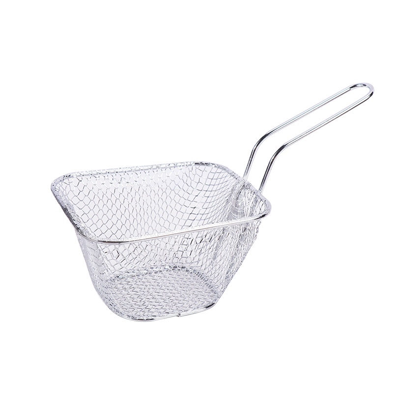 Fried Basket Potato Chips Storage Stainless Steel / Wadah Kentang Goreng Cemilan Kafe