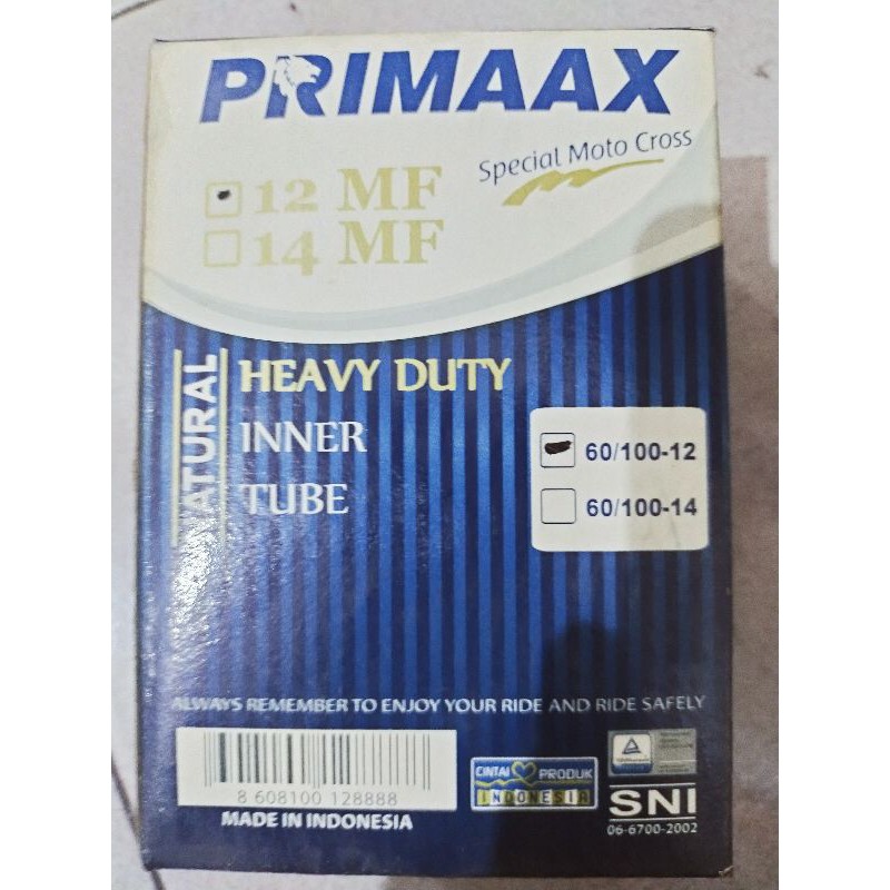 PRIMAAX BAN DALAM 60/100 RING 12 HEAVY DUTY