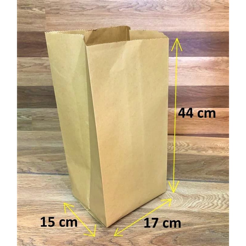 

Paperbag Flat Kantong Kertas Coklat 17x13x44 Toples parcel Lebaran
