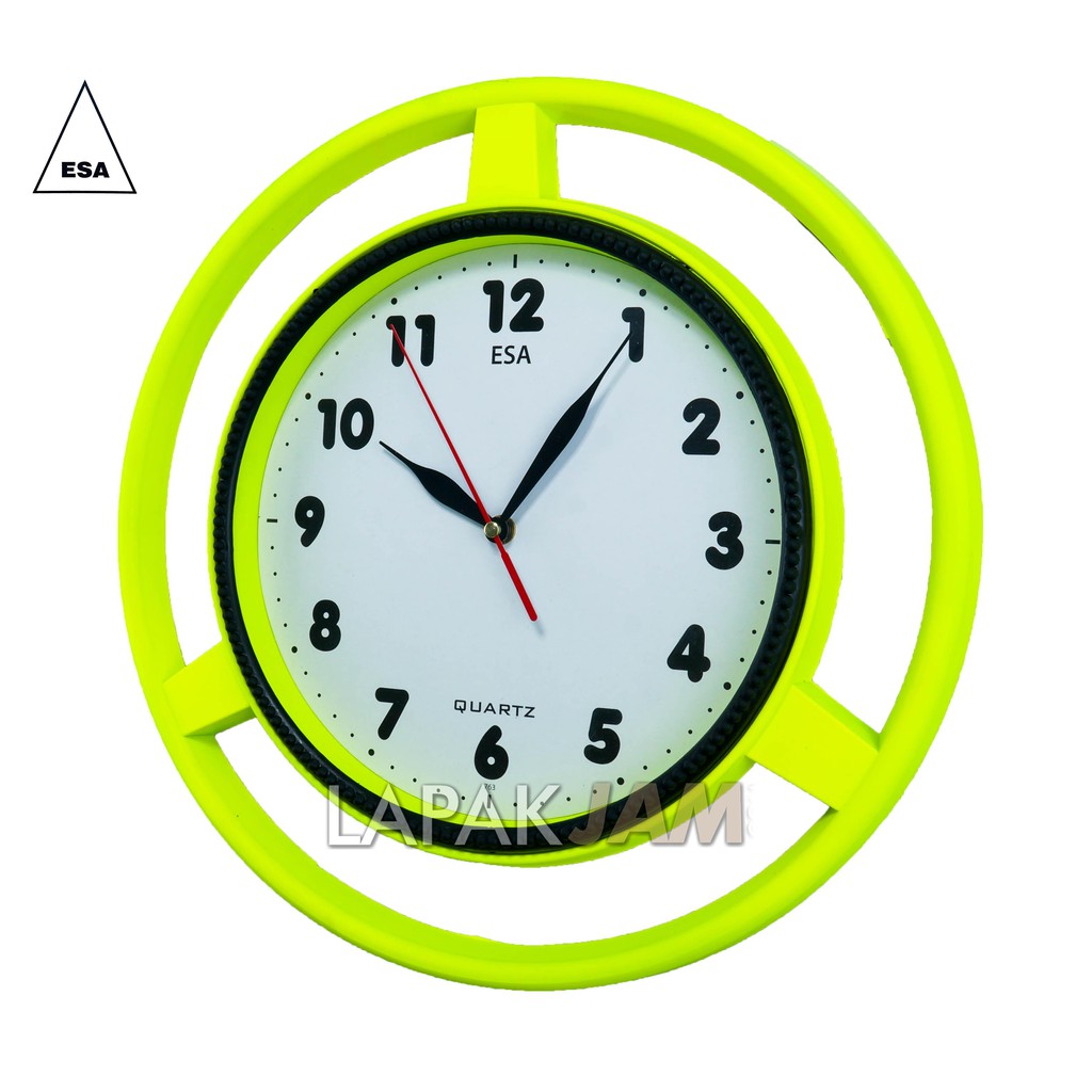 Jam Dinding Besar Murah Wall Clock Hiasan Dinding Unik ESA FLUORESCENT 365