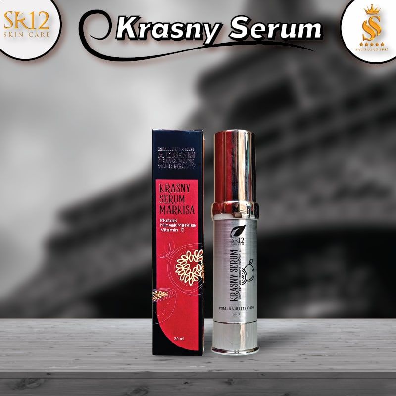 SERUM KULIT KERING / KRASNY SERUM SR12 ANTIOKSIDAN / SERUM VITAMIN C / SERUM MARKISA MEMBANTU REGENERASI SEL KULIT saudagarsr12