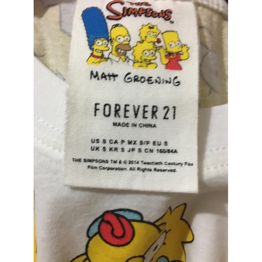 simpsons crop top forever 21