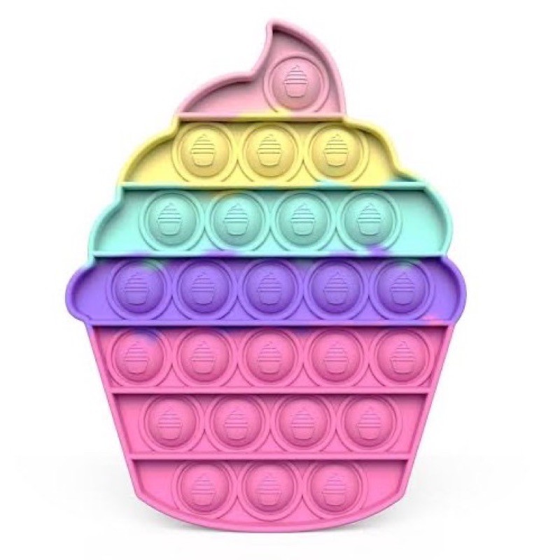 PASTEL RAINBOW CUPCAKE POP IT / cup cake popit tiktok tik tok popits