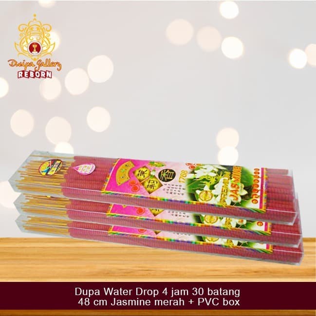 Dupa/ Hio wangi harum Water Drop 4 jam 30 batang 48 cm Jasmine merah