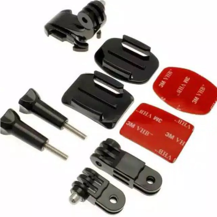 HELMET MOUNTING BRAKET SET untuk Kamera Aksi GOPRO HERO / XIAOMI YI / BRICA B-PRO / DJI OSMO Action Cam Helmet Braket