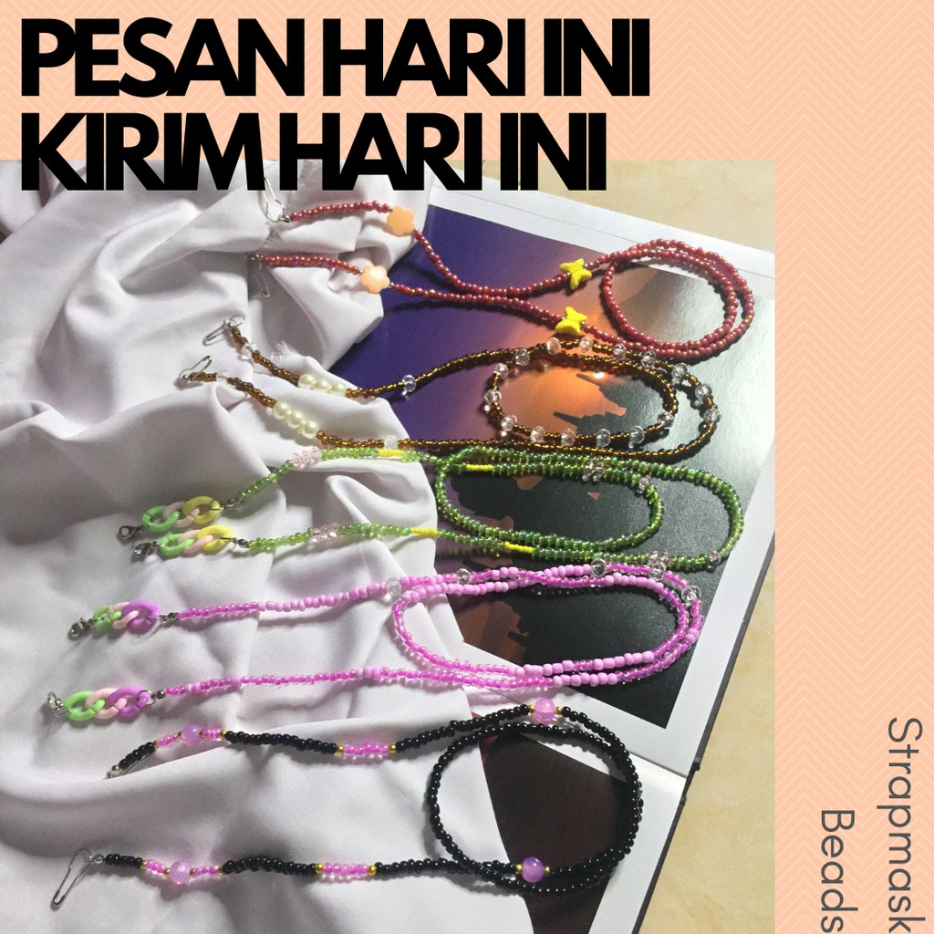 Ready Stock Strap Masker Lanyard Kalung Korea Kacamata Rantai Gantung Idola Korea Gaya Yang Sama Ran