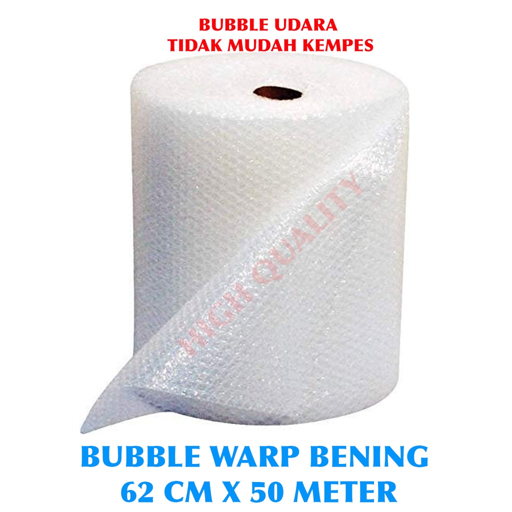 

BUBBLE WARP BENING UKURAN 62 CM X 50 METER / POTONGAN BUBBLE WARP UTUH 3 KG
