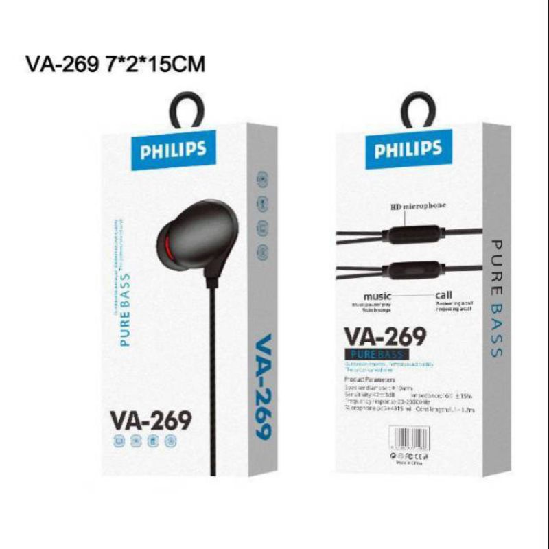 Headset universal Philips VA269 VA-269 handsfree handset earphone hedset henset hf