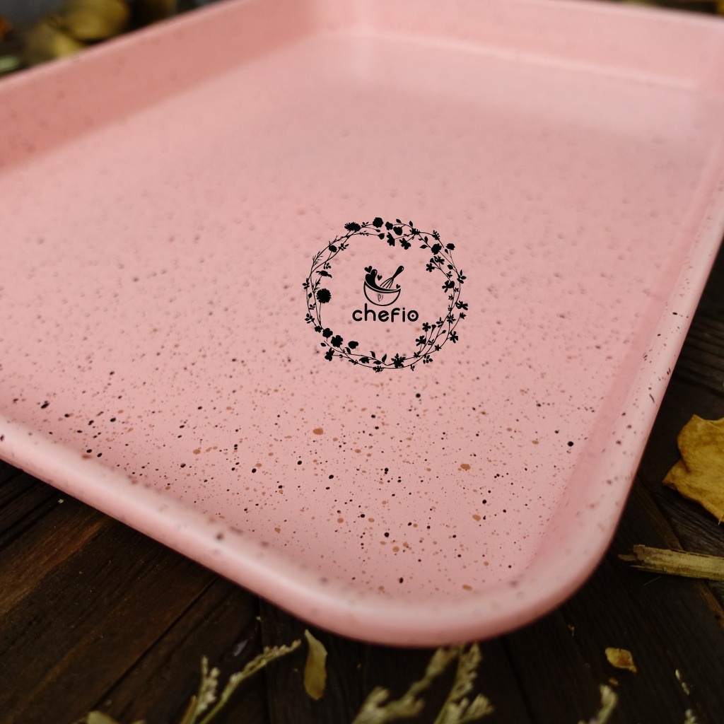 Chefio Loyang Persegi Panjang PINK Baking Tray Loyang Kue Kering