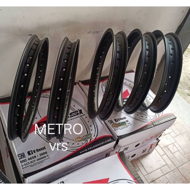 Velg Rossi  UK 160 dan 185 ring 17 HITAM, sepasang