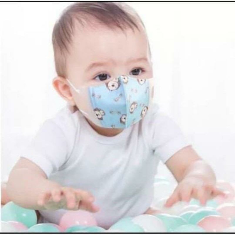 Masker Duckbill Anak Karakter Masker Motif Anak 3D Umur (0-3thn) Cewek Cowok.