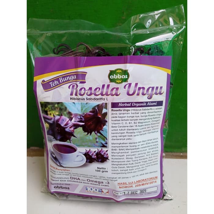 

Teh Bunga Rosela Ungu abbas 100gram vnl2417