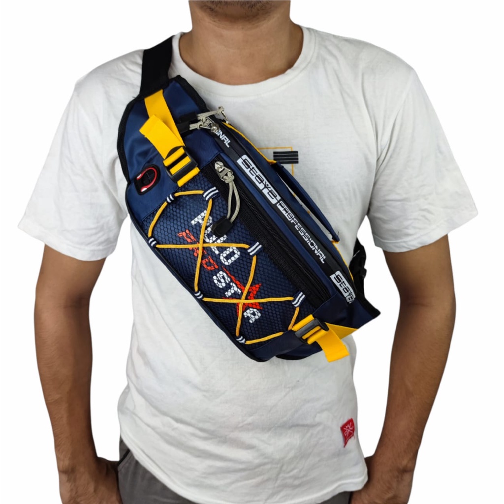 Waistbag Tas Selempang Tas Outdoor Waterproof Bahan Nilon Parasut Original Polo Prostar