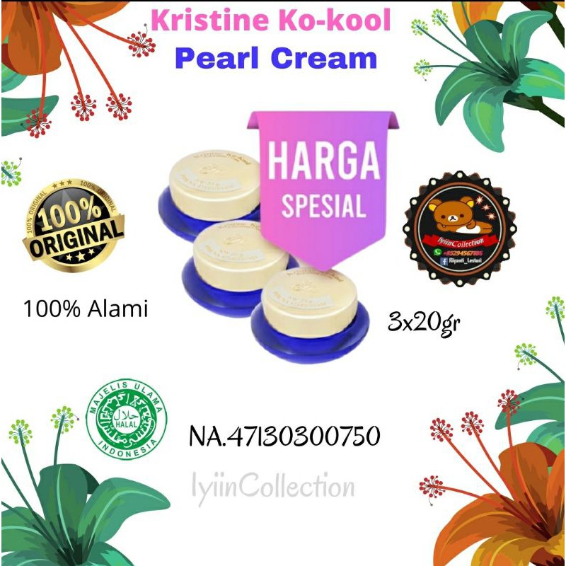 Pearl Cream|Skincare|100% Alami|KK INDONESIA|3pcs 20gr