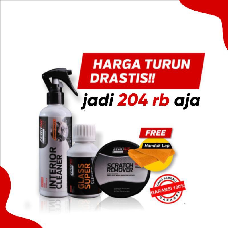 MOBIL PAKET ZERONE JAPAN PEMBERSIH INTERIOR CLEANER PENGHILANG BARET SCRATCH REMOVER GLASS SUPER ORI