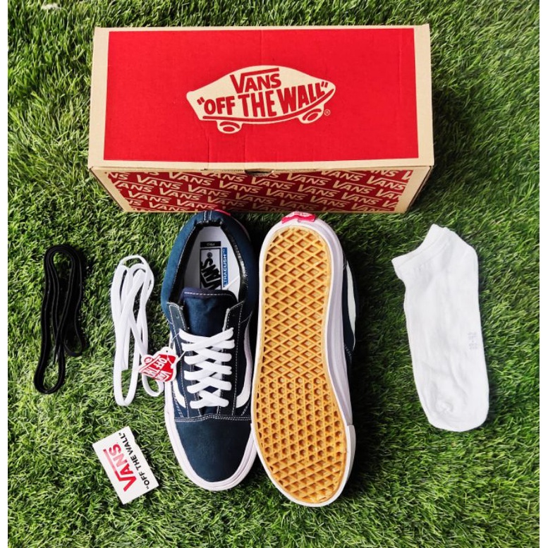 SEPATU PRIA VANSS OLDSKOOL NAVY MONO WAFLE DT BNIB MADE IN CHINA PREMIUM IMPORT SEPATU PRIA SEPATU WANITA SEPATU SNEAKERS