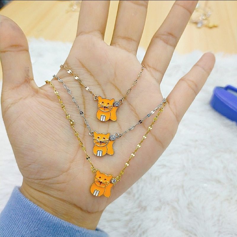 ✅Cod Kalung Titanium Wanita Terbaru Kalung Titanium Anti Luntur Kalung Wanita Terlaris Kalung Wanita