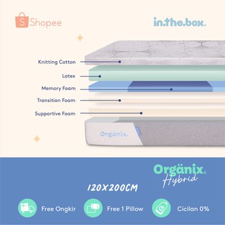 Kasur Busa IN THE BOX ORGANIX HYBRID 120x200 (Full Size