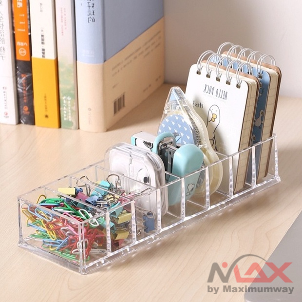 Organizer meja untuk barang kecil desk organizer kotak klip holder HP binder Kotak Kabel Organizer Cable Storage Box 8 Slot Cable Storage Box Power Strip Wire Case Anti Dust Charger Socket Organizer Network Line Storage Case Charger Wire Management