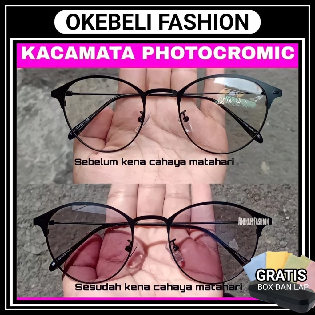 KACAMATA FREE BOX LAP PHOTOCROMIC BLUERAY ANTI RADIASI KOMBINASI WARNA