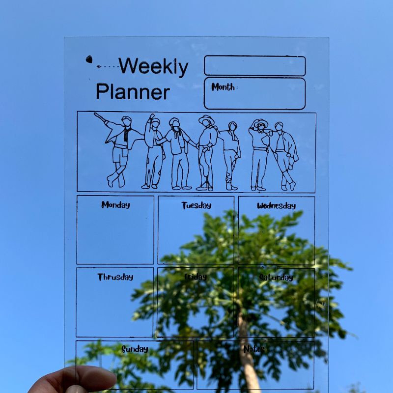 

Acrylic Bts akrilik BTS akrilik planner acrylic planner monthly planner to do lots weekly planner akrilik A5 akrilik polos papan To do list Korean aesthetic cute ins