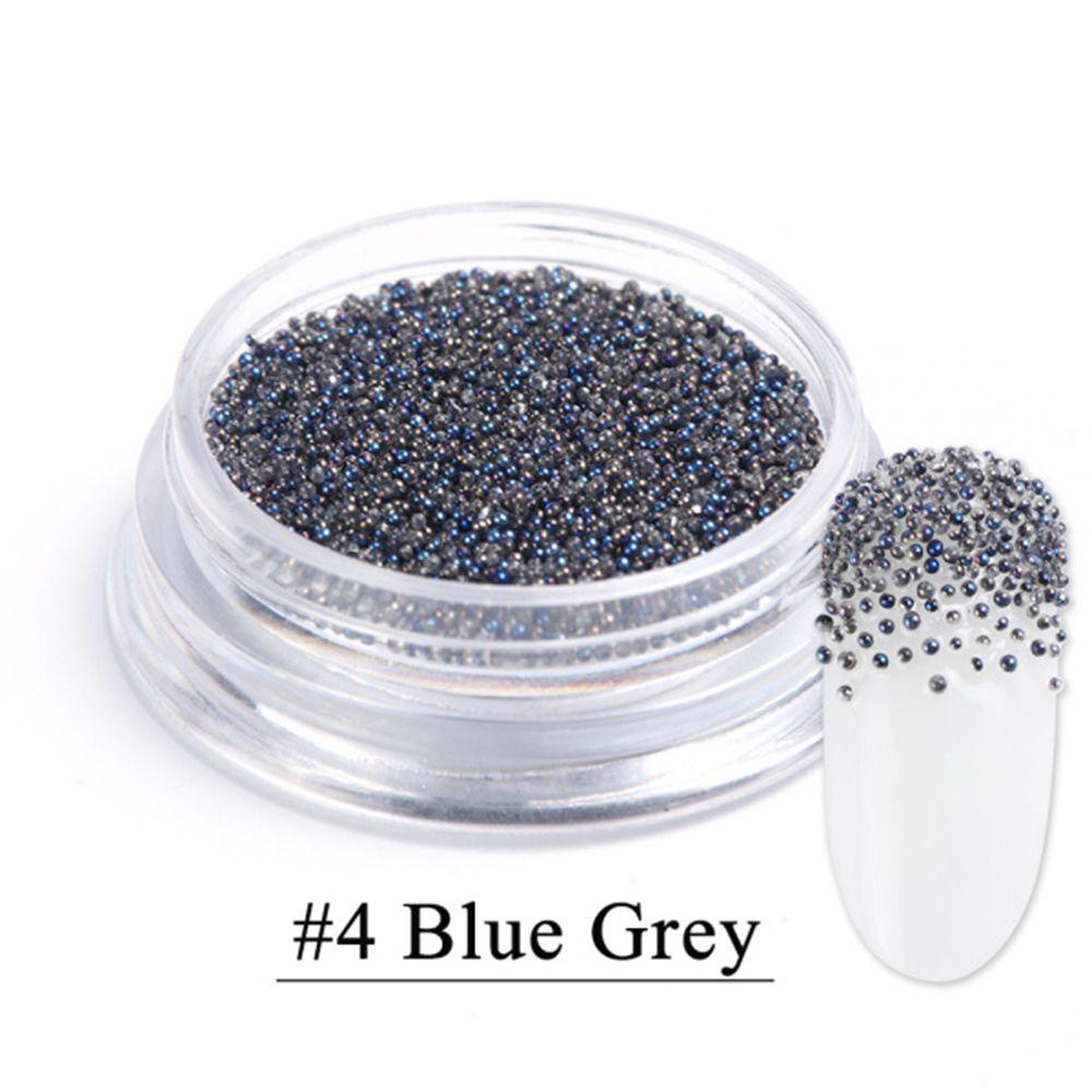 Manik-manik Berlian Imitasi Bentuk Bulat Kecil Warna Silver Untuk Nail Art