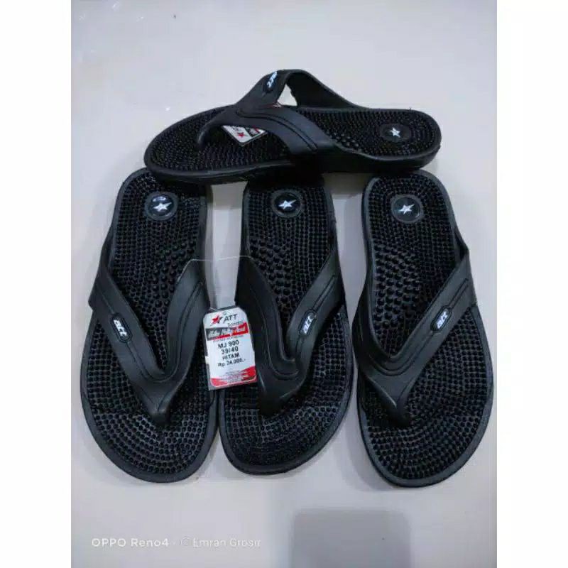 promo Sandal Jepit Anti Slip ATT mj900 - Sandal Refleksi - Sandal Duri Terapi Empuk