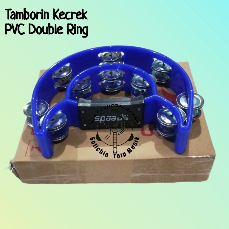 Tamborin Kecrek Murah Berkualitas | Solichin Toip-PVC Biru_Speeds