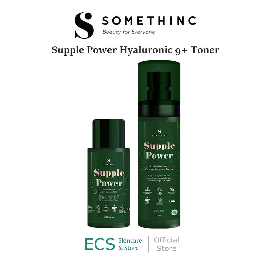 (SALE NeaR Expired) Toner SOMETHINC SUPPLE POWER Hyaluronic9+ Onsen Essence - Hydrating Toner - Toner untuk Menghidrasi Kulit dg Hyaluronic Acid - Kemasan Hijau Something Someting Sometinc Somethink Sometink