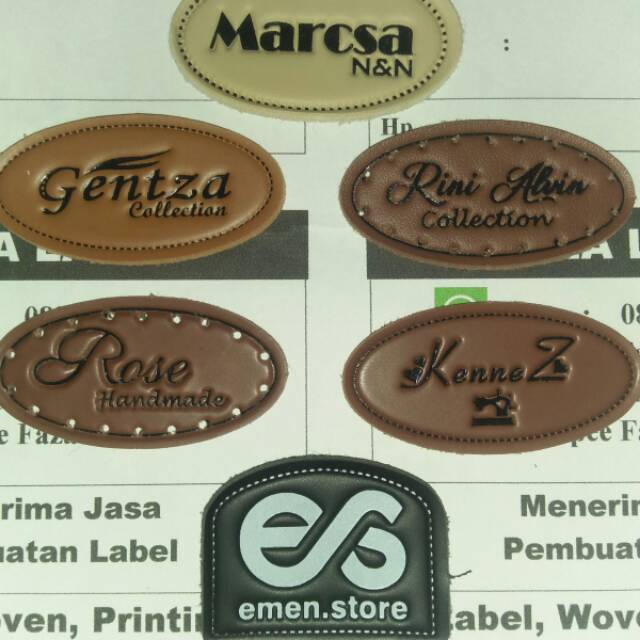 

Label Kulit Imitasi Murah uk.2,5x5 cm Minimal order 500 pcs