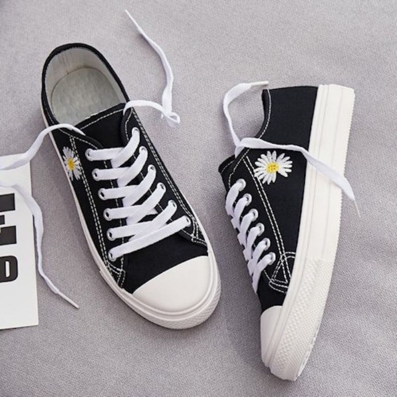 Ceysa_ Sepatu Snekers Wanita Import Korea Sepatu Kanvas Wanita Import Sepatu Sekolah Wanita Canvas Lari Joging Wanita Import Spatu Shoes Sneakers Sport Olahraga Kets Snakers Sneaker Casual Santai Senam Cats Snikers Fashion Ket Jalan Kuliah Wanita Cewek-5